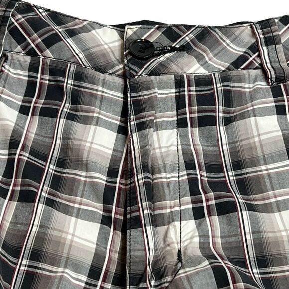 Hurley gray and purple plaid shorts size 36 - Picture 3 of 15